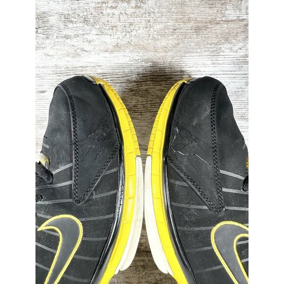 BEATERS: Men's Nike Air Zoom Huarache 2k4 Black Maize Kobe Mamba Sz 11 Athletic - Picture 10 of 13